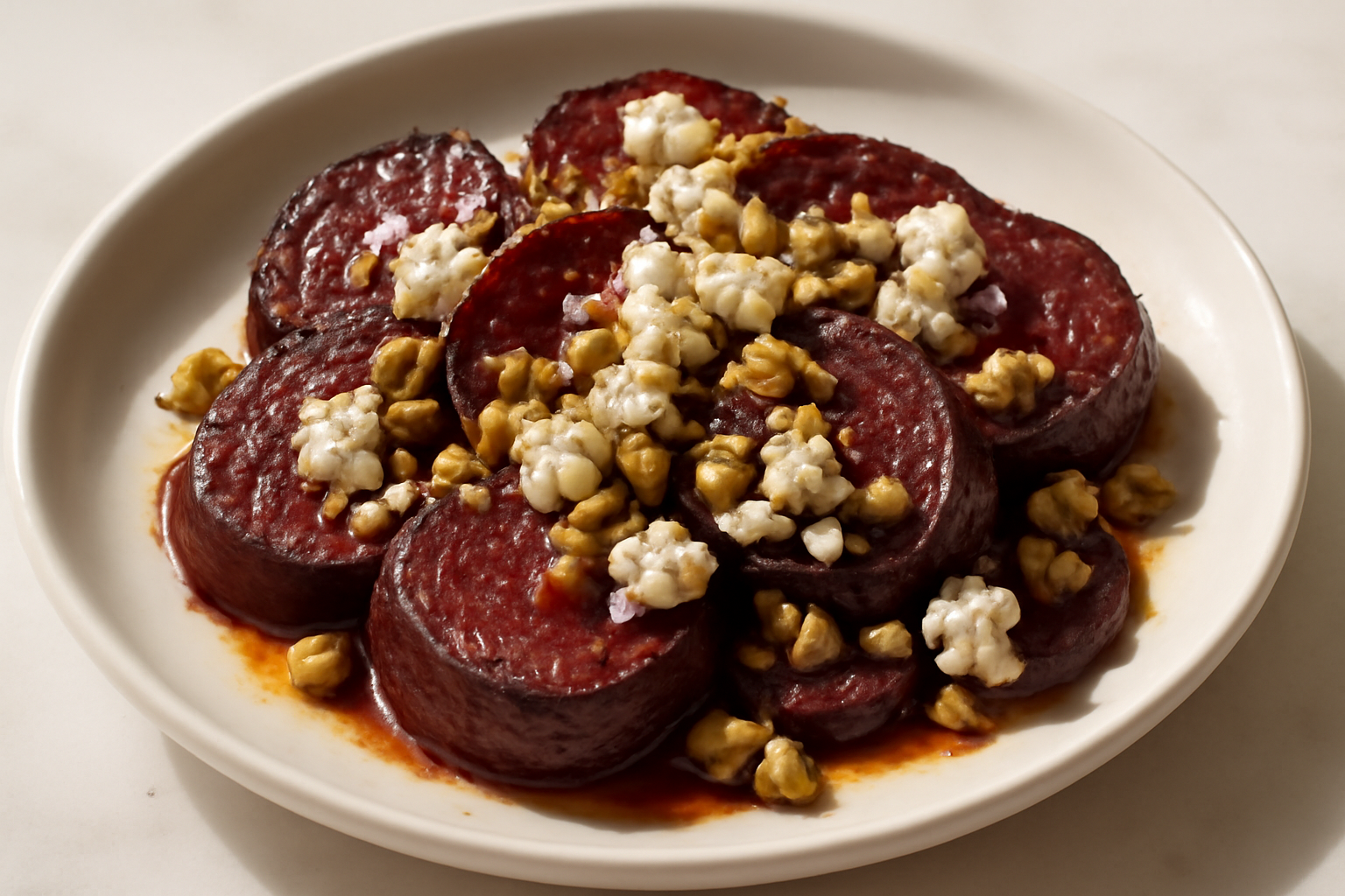 Beterrabas Derretidas com Feta e Pistaches