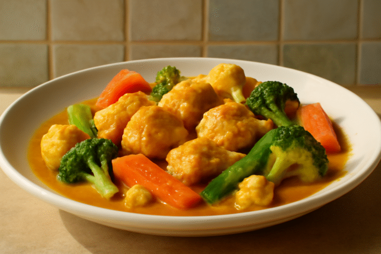 Frango ao Curry com Legumes