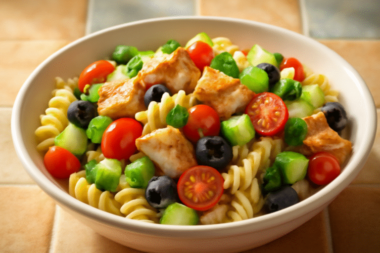 Salada de Macarrão com 16 Gramas de Proteína