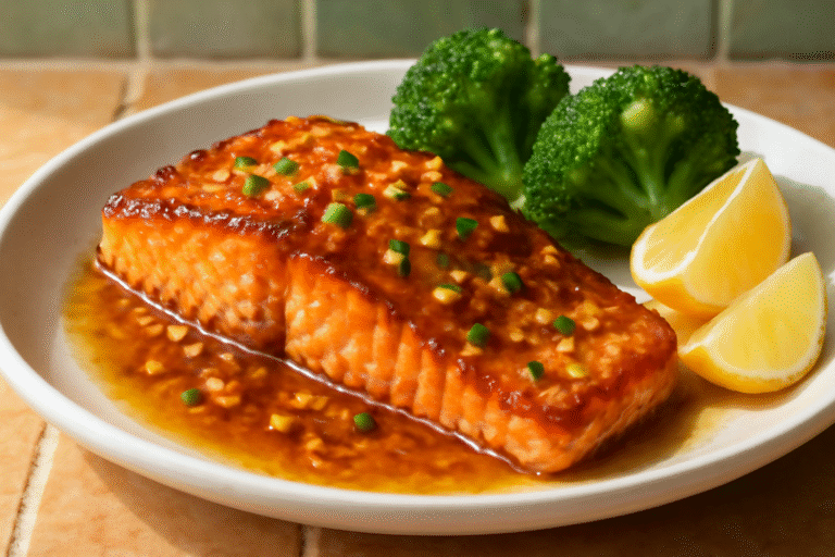 Salmão com Mel e Alho na Frigideira